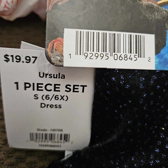 Ursula Child Costume Halloween S(6/6X) Disney The Little Mermaid 6+ BRAND NEW - Picture 7 of 11